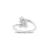 Pierścienie klastra 925 Sterling Srebrny czterpetalowy pierścień kwiatowy kryształowa biżuteria dla kobiet impreza z okazji rocznicy ślubu Anillos Plata
