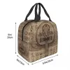 Bolsa de almuerzo Ankh con cruz egipcia personalizada, fiambrera con aislamiento térmico para mujer, para niños, escuela, A8B4 #