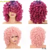 Perruques synthétiques courts 613 blonds bouclés avec une buccaire perruque pour femmes cosplay machine complète des cheveux naturels féminins