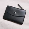 genuine Leather Wallet For Men Women Short Small Slim Mini Women's Coin Purse Men's Wallets Card Holder With Zipper Coin Pocket j2lv#