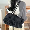 Torby na ramię torebki dla kobiet plisowane torba na tote duża pojemność Panie Podjeżdżalnia wielofunkcyjne torebki pod pachami sznurka