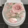 Autocollants de fenêtre, décalcomanies de toilettes, vue imprimée en 3D, décor artistique, Commode