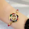 Charmarmband Thailand Longpo Temple Transfer Wheel Justerbar armband Buddhist Bring Good Lucky Health Fortune Jewelry Presentvän