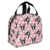 lancheiras para homens mulheres bulldog cão térmico cooler portátil Animal Oxford Lunch Box Bolsas K9yt#