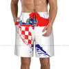 Shorts masculinos Mens Natação Swimwear Polônia e Croácia Bandeira Troncos Maiô Beach Wear Boardshorts