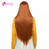 Wigs ClassSIC Plus女性用の長さ32インチの長さのストレート合成ウィッグブロンドオレンジ色のジンジャーウィッグ