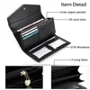 FI Luxusdesign Echtes Leder Geldbörse für Frau RFID Blocking Trifold LG Cluth Multi-Kartenhalter Organizer Damen Geldbörse S4eQ #