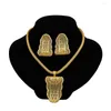 Ожерелье и серьги золотого цвета, очаровательные женские французские геометрические формы, дизайн, универсальные аксессуары для вечернего платья