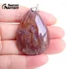 Pendant Necklaces Fashion Women Man Necklace Natural Agate Stone Slide Healing Crystal Pendants For Jewelry Making BM149