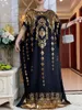 Ethnic Clothing Dubai Summer Short Sleeve Dress Muslim Dashiki Floral Printing Cotton Loose Caftan Lady Maxi Islam Casual Dresses Vestidos