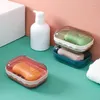Dispenser di sapone liquido Scaffale a doppio strato Portapiatti gocciolante Forniture per il bagno Accessori durevoli nordici multicolori