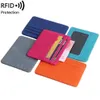 Anpassad RFID -busin -ID -kort Holder Card Protecti Persalised plånbok lichee mönster graverade kvinnor män liten myntpåse y5la#