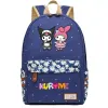 nova Kuromi Melody Boy Girl Kids School Book Bags Mulheres Bagpack Adolescentes Schoolbags Canvas Travel Laptop Backpack a2G4 #