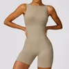 Frauen Tracksuit Yoga Set Onepiece -Jumpsuits Kleidung Sportswear Fitness Workout Fitness Stretch Bodysuit Anzug 240322