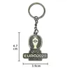 Classic Soccer 2024 Keychain for Fans Football Championship Emblem National Team Zinc Alloy Badge Pendant Key Ring