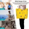 Bee Beach Canvas Tote Bag Casual Shoulder Bag Handväska Återanvändbar butik Travel livsmedelsväska Tote gåvor för kvinnor flickor d5rn#
