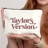 Tracklist Taylor's Versi Makeup Bag Swift Fans Gift Girl Autumn Versi Travel Cosmetics Organizer Luxury Pencil Case Wallet J25J#