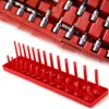 3 -dak Socket Organizer Trade Rack Holder Metric SAE 1/4 "3/8" 1/2 "Red Black Plastic Sleeve houder Garage Storage Tool Rack organiseren