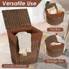 Laundry Bags Handwoven Hampers With Removable Liner Lid And Handles Brown Hamper Bag Washing Bin Organizer