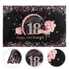 Party Decoration 18 Years Old Background Cloth 18th Birthday Backdrop Banner Happy Decorations Girls Polyester Ballons