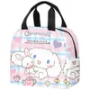 Cinnamorolls Série étudiante portable Effet Boîte à lunch Boîte à lunch Couc Carto Printing Sacs à lunch Oxford Tissu Material Sac x2co #