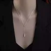 S925 Sterling zilveren druppelketting voor dames Licht luxe klein en populair ontwerp High Sense Nieuwe eenvoudige kwastje nekketting