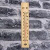 ゲージ木製温度計の壁吊り温度計屋内屋外庭の装飾40x7x 1cm 40°Cから50°C / 40°F〜120°F温度計