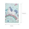 niedliche Carto Unicorn PU Leder Pass Koffer Frauen Reise Passport -Schutzpaket Dokument Passhalter ID -Karten Brieftaschen 069U#