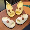 home shoes Nouvel été mignon dessin animé agneau conception enfants pantoufles plate-forme antidérapante diapositives sandales pour garçons fille maison tongs enfants chaussures Y240401