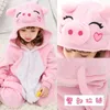 Winter Kids Stitch Onesie Pyjama Kinderen Nachtkleding Jongen Meisje Eenhoorn Panda Kigurumi Anime Een Stuk Pijama Flanel Nachtkleding 240327