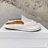 Scarpe casual primaverilo autunno tondo tondo vera pelle vera nonna piatta da donna a colori solidi mules pigri pigri comodi pantofole per vacanze