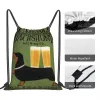 Dachshund Brewing Co Backpacks Multi-Functi Portable Storbing Torby Pakiet Sznurka Kieszonkowe torby sportowe torby do podróży 90LA#