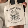 Moralmente Cinza Padrão Bolsa de Ombro para Viagens Diariamente Comutar Bolsa de Loja Reutilizável das Mulheres Bolsa de Ombro Dobrável s2Fu #