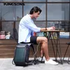 Kingss Solar Ładowanie plecak wielopunktowy antykrtowy wodoodporny Waterproof Mężczyzn Laptopa Torba na ramię USB Travel Outdoor Plecak 44TG#