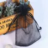 100pcs/lot Wedding Gift Organza Bag Bag Jewelry Tulle baged bag Jewelry Packaging Packages Opeo#
