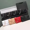 Designväska kedja axelväska läderklämma diagonala ränder handväska riktig läder tygväska mode kvinnor lyx plånbok crossbody väskor messenger väska