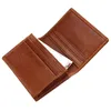 new Men Wallets Genuine Leather Short Coin Purse Small Credit Card Holder Wallet for Male Black RFID Card Holder Bifold Cover E1Nt#