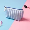 Nouvelle poche de maquillage chaude voyage à rayures à rayures à rayures de toile de toilette imprimées organisatrice de voyage de voyage portable sac à main Z9eb # #