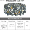 Table Cloth Cartoon Childish Cute Flowers and Bugs Round Tablecloth Circular Table Cover Decorative for Dining Room 60 Inch Y240401