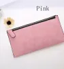 FINATING WOMENT RETRO LG Wallet Ultra-Shin Frosted Szipper Wallet Phe Bag Bag Ladies يحملون حقيبة بطاقة محفظة K04U#