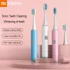 Brosse à dents Xiaomi sonic électrique brosse à dents rechargeable 5 modes électroniques blanchissants ipx7 étanche 6 têtes de brosse brosse à dents nettoyant oral
