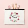 Temoin Fr French Printed Women Make Up Bag Bridesmaid Cosmetic Case Travel ToairtriesオーガナイザーWitn D9B3＃のウェディングギフト