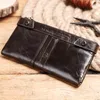 contact's Men Wallets Casual Lg Purse with Phe Pocket Genuine Leather Man Wallet Large Capacity Card Holder Male Purses RFID j69P#