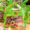 Gift Wrap 10pcs Christmas Bag For Candy Chocolate Cookie Nougat Biscuit Packing Tree Santa Zipper Bags