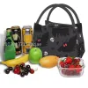 mothman Tragbare Lunchboxen für Damen, Nachtgrau, Totenkopf-Motte, Thermo-Kühler, isolierte Lebensmittel-Lunch-Tasche, Reisen, Arbeit, Pinic Container 56Go#