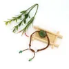 Tiktok Live Handwoven Brown Jade Thread Crystal Amethyst Stone Mesh Bag Armband Justerable Armband och Bangle Set for Women Charms