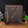 Grueso Crazy Horse Leather Fi Mochila Hombro Tablet Book Bag Male Designer Menger Crossbody Satchel Bag para hombres 5867 s5cG #