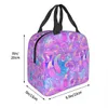 Borsa termica per il pranzo con funghi magici psichedelici per le donne Borsa termica impermeabile per il pranzo Tote Beach Cam Travel Y0Re #