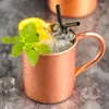 Mugs 400ML Pure Copper Mug Durable Coppery Beer Coffee Milk Cup Cocktail Whiskey Glass Drinkware Bar Tool