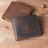 best Genuine Leather Mens Wallet with Coin Pocket Minimalist Bi Fold Pure Leather Wallet for Men 55t8#